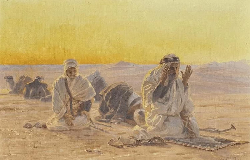 Preghiere serali nel deserto. 1918